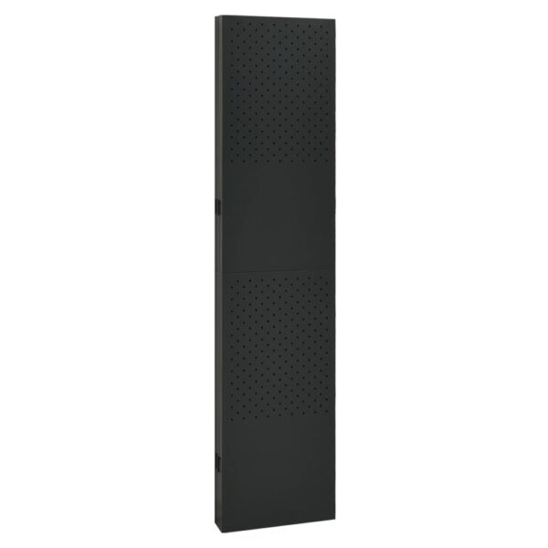 vidaXL 5-Panel Room Divider Black 78.7"x70.9" Steel - Image 4