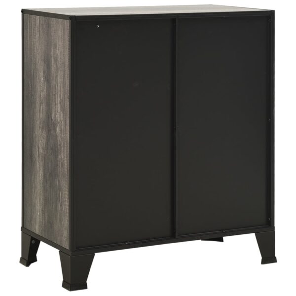 vidaXL Storage Cabinet Gray 28.3"x14.2"x32.3" Metal and MDF - Image 5