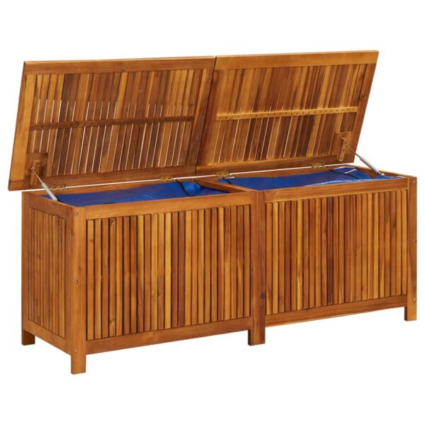 vidaXL Patio Storage Box 59.1"x19.7"x22.8" Solid Acacia Wood - Image 5