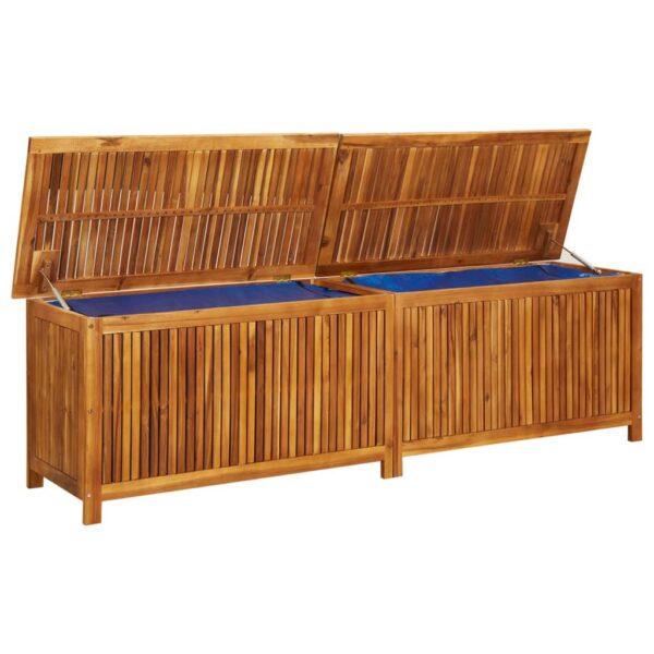 vidaXL Patio Storage Box 78.7"x19.7"x22.8" Solid Acacia Wood - Image 5