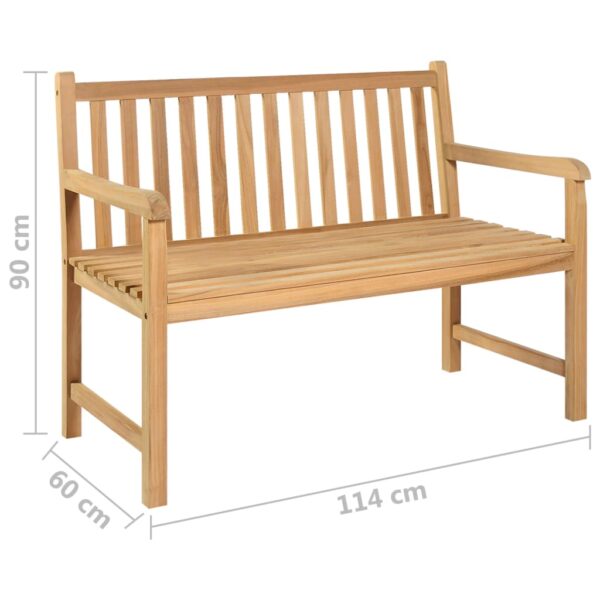 vidaXL Patio Bench 44.9" Solid Teak Wood - Image 6