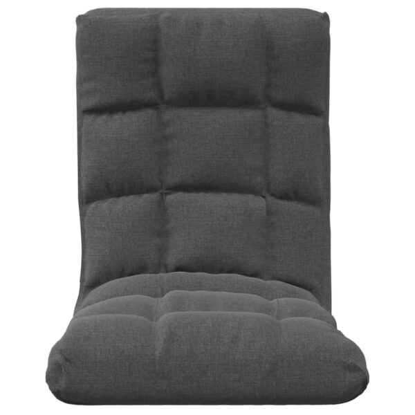 vidaXL Folding Floor Chair Dark Gray Fabric - Image 3