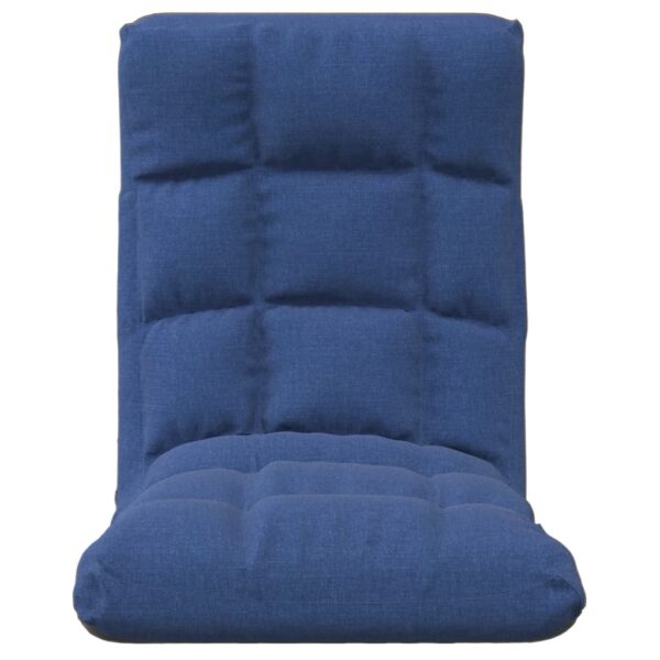 vidaXL Folding Floor Chair Blue Fabric - Image 3