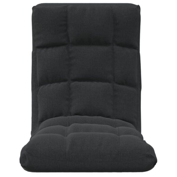 vidaXL Folding Floor Chair Black Fabric - Image 3