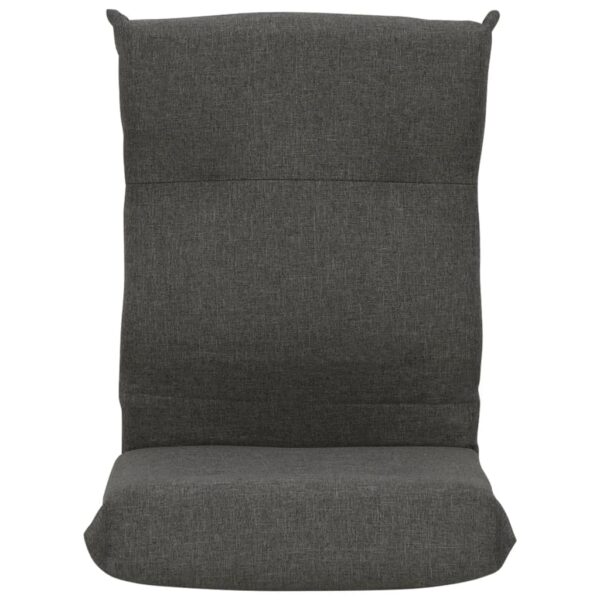 vidaXL Folding Floor Chair Dark Gray Fabric - Image 3