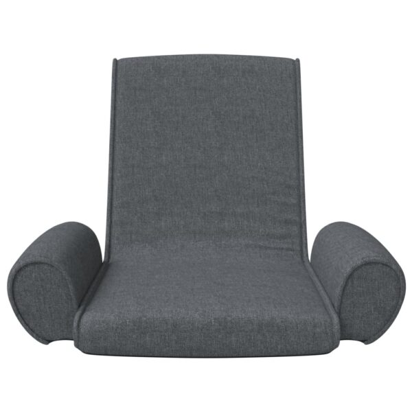 vidaXL Folding Floor Chair Dark Gray Fabric - Image 3