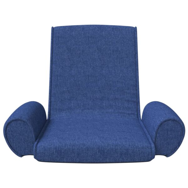 vidaXL Folding Floor Chair Blue Fabric - Image 3