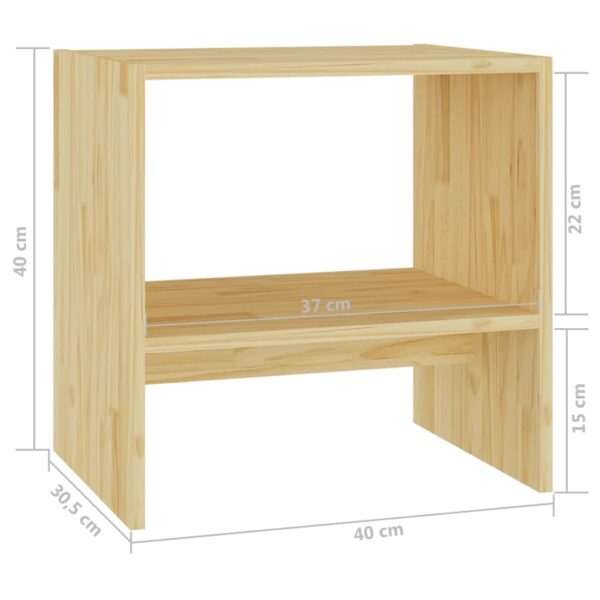 vidaXL Bedside Cabinets 2 pcs 15.7"x12"x15.7" Solid Wood Pine - Image 8