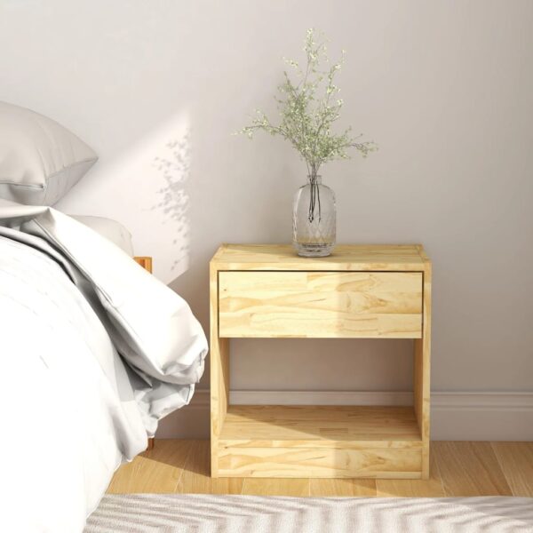 vidaXL Bedside Cabinet 15.7"x12.2"x15.7" Solid Wood Pine