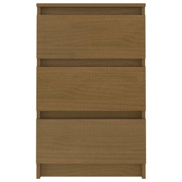 vidaXL Bedside Cabinet Honey Brown 15.7"x11.6"x25.2" Solid Wood Pine - Image 4