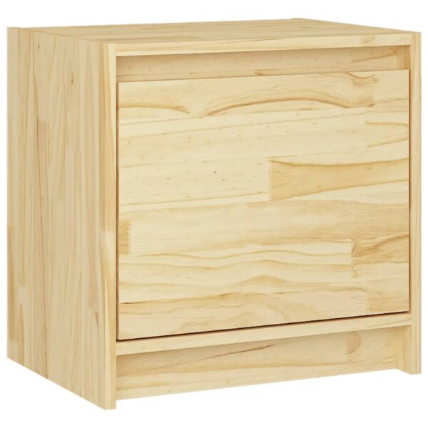 vidaXL Bedside Cabinet 15.7"x12"x15.7" Solid Pinewood - Image 2