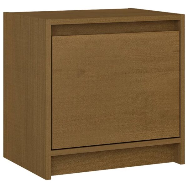 vidaXL Bedside Cabinets 2 pcs Honey Brown 15.7"x12"x15.7" Solid Pinewood - Image 4