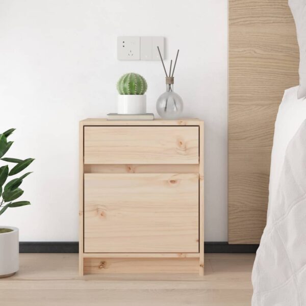 vidaXL Bedside Cabinets 2 pcs 15.7"x12.2"x19.7" Solid Wood Pine - Image 3