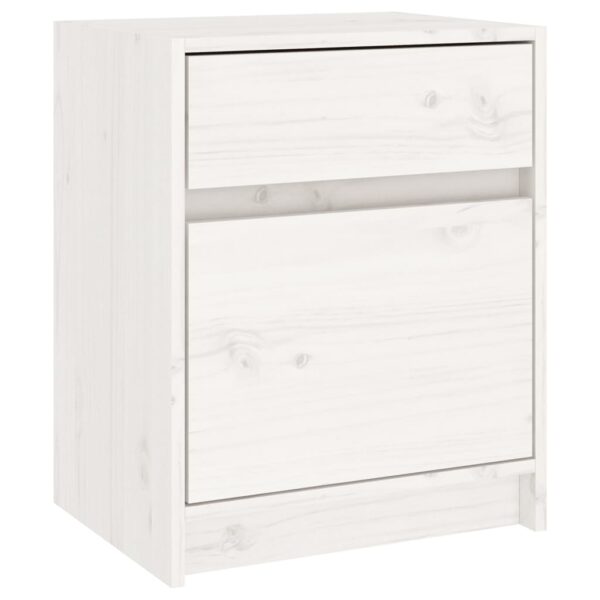 vidaXL Bedside Cabinets 2 pcs White 15.7"x12.2"x19.7" Solid Pinewood - Image 6