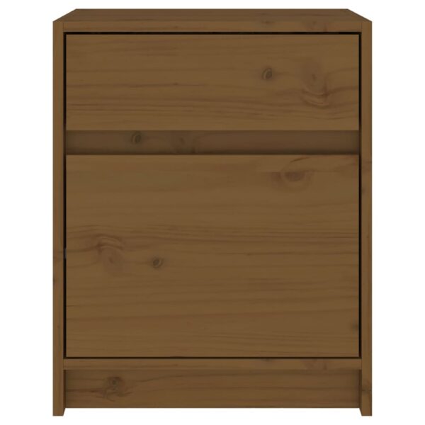 vidaXL Bedside Cabinets 2 pcs Honey Brown 15.7"x12.2"x19.7" Solid Wood Pine - Image 8