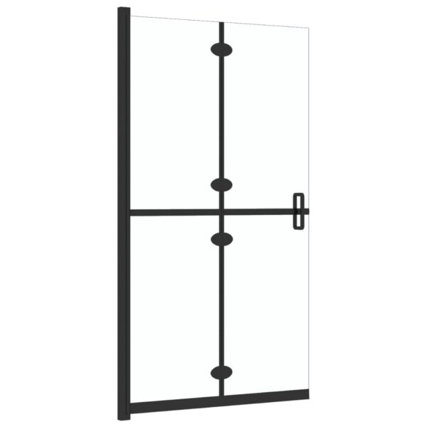 vidaXL Foldable Walk-in Shower Wall Transparent ESG Glass 27.6"x74.8" - Image 4