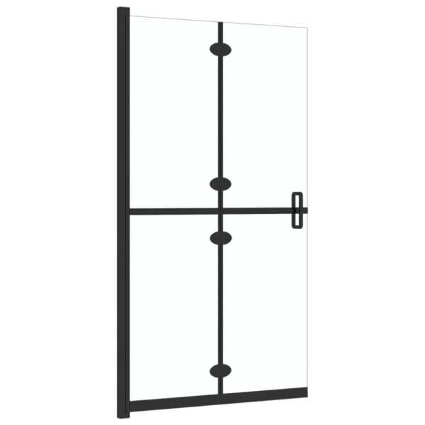 vidaXL Foldable Walk-in Shower Wall Transparent ESG Glass 35.4"x74.8" - Image 4