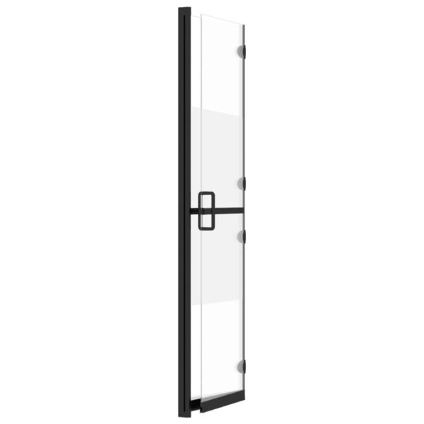 vidaXL Foldable Walk-in Shower Wall Half Frosted ESG Glass 27.6"x74.8" - Image 6