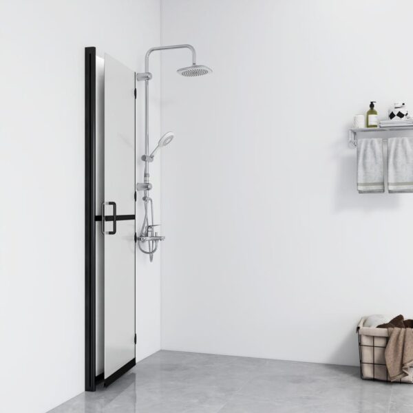 vidaXL Foldable Walk-in Shower Wall Frosted ESG Glass 27.6"x74.8" - Image 3