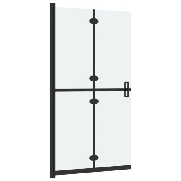 vidaXL Foldable Walk-in Shower Wall Frosted ESG Glass 27.6"x74.8" - Image 4