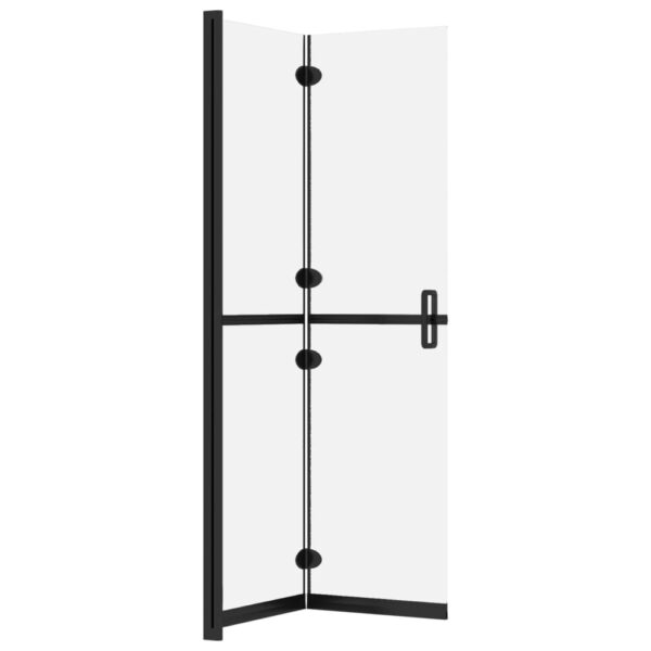 vidaXL Foldable Walk-in Shower Wall Frosted ESG Glass 27.6"x74.8" - Image 5