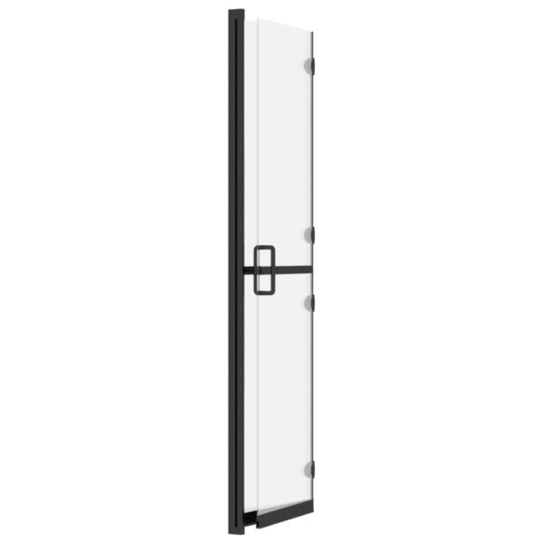 vidaXL Foldable Walk-in Shower Wall Frosted ESG Glass 27.6"x74.8" - Image 6