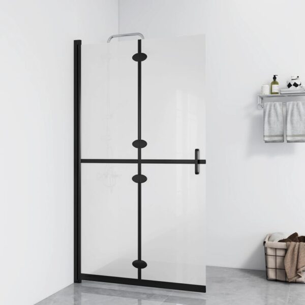 vidaXL Foldable Walk-in Shower Wall Frosted ESG Glass 27.6"x74.8"