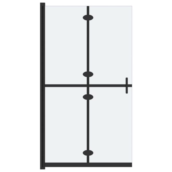 vidaXL Foldable Walk-in Shower Wall Frosted ESG Glass 31.5"x74.8" - Image 2