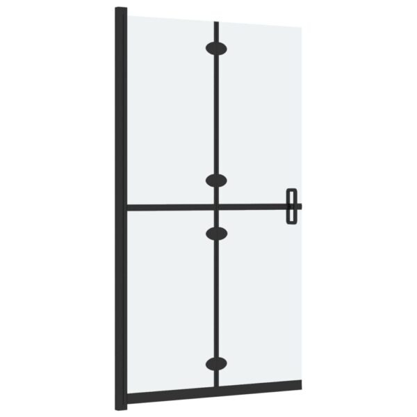 vidaXL Foldable Walk-in Shower Wall Frosted ESG Glass 31.5"x74.8" - Image 4