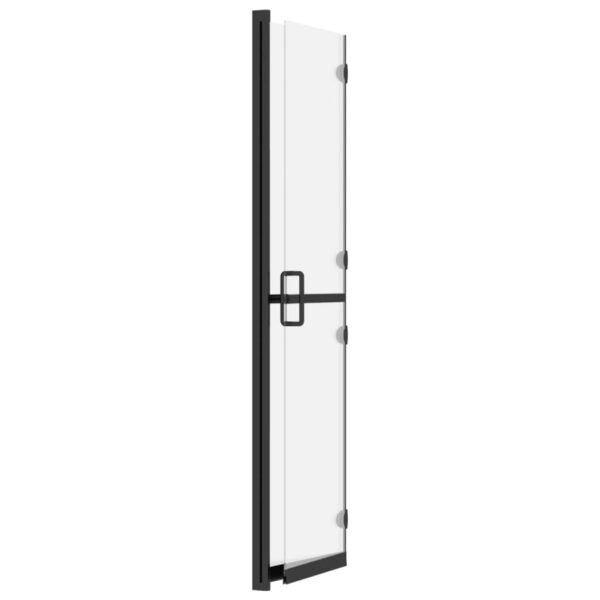 vidaXL Foldable Walk-in Shower Wall Frosted ESG Glass 39.4"x74.8" - Image 6