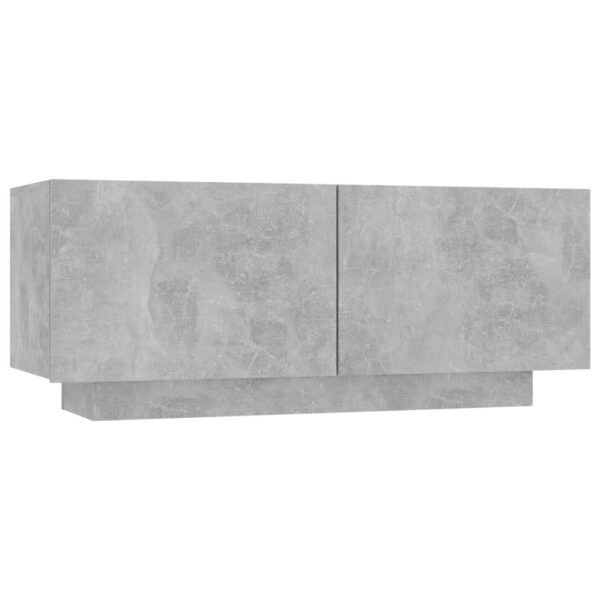 vidaXL Bedside Cabinet Concrete Gray 39.4"x13.8"x15.7" Engineered Wood - Image 2