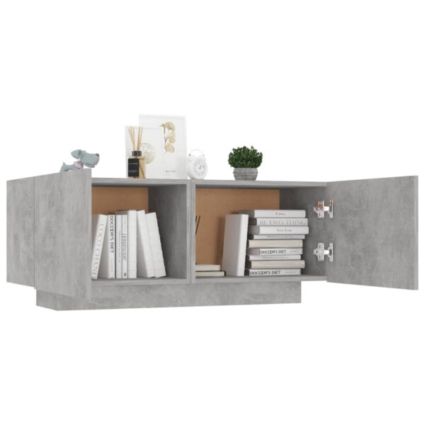 vidaXL Bedside Cabinet Concrete Gray 39.4"x13.8"x15.7" Engineered Wood - Image 4