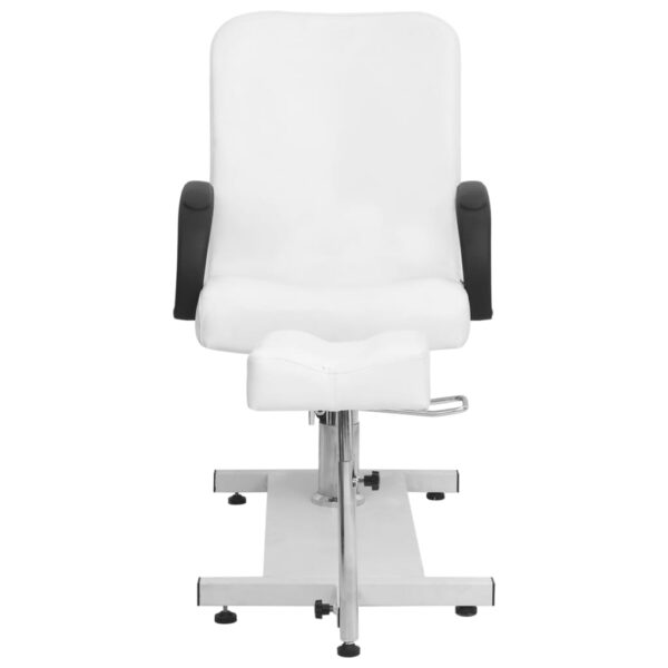 vidaXL Massage Chair with Footrest White 50"x23.6"x38.6" Faux Leather - Image 2