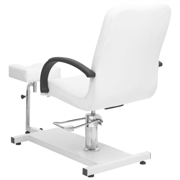 vidaXL Massage Chair with Footrest White 50"x23.6"x38.6" Faux Leather - Image 5