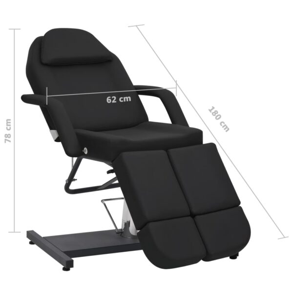 vidaXL Beauty Treatment Chair Faux Leather Black 70.9"x24.4"x30.7" - Image 8