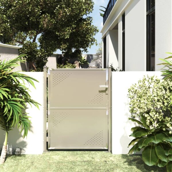 vidaXL Garden Gate 39.4"x49.2" Stainless Steel