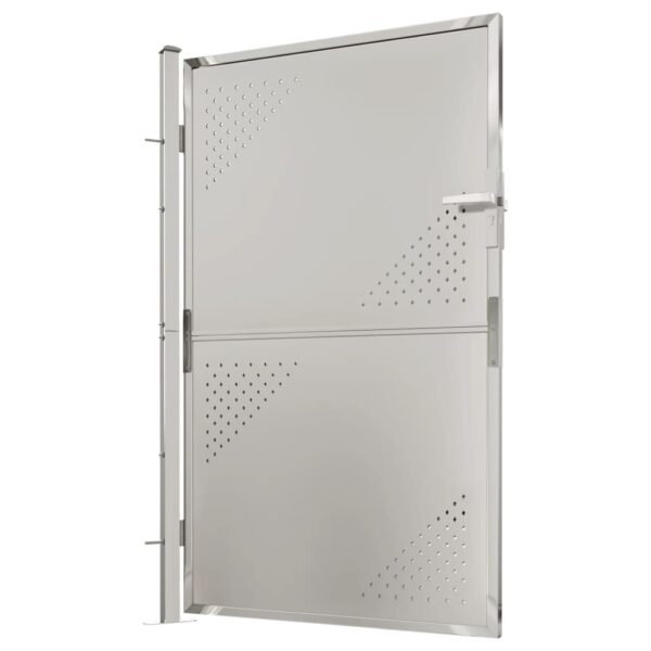 vidaXL Garden Gate 39.4"x59.1" Stainless Steel - Image 4