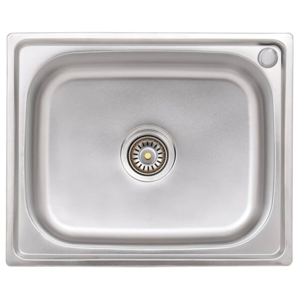 vidaXL Camping Sink Single Basin Stainless Steel - Image 4