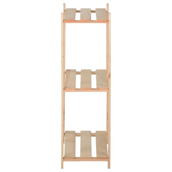 vidaXL 3-Tier Storage Rack 31.5"x11.2"x35.4" Solid Wood Pine - Image 3