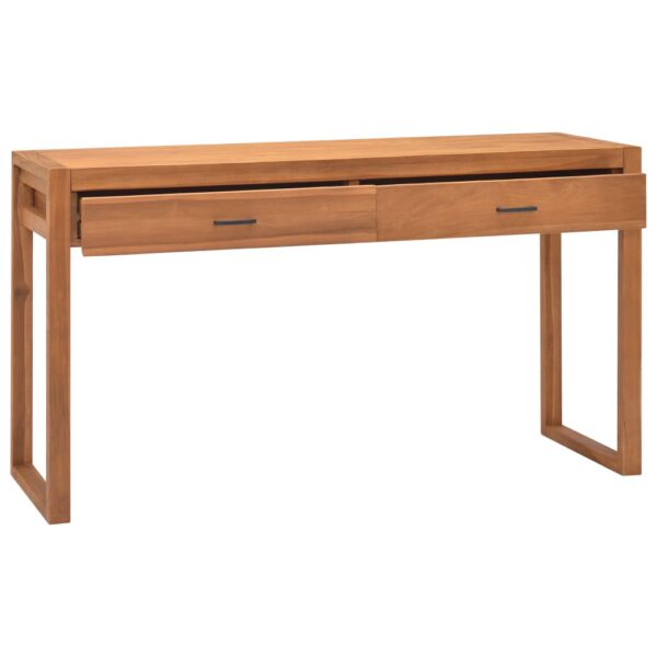 vidaXL Desk with 2 Drawers 47.2"x15.7"x29.5" Solid Wood Teak - Image 4