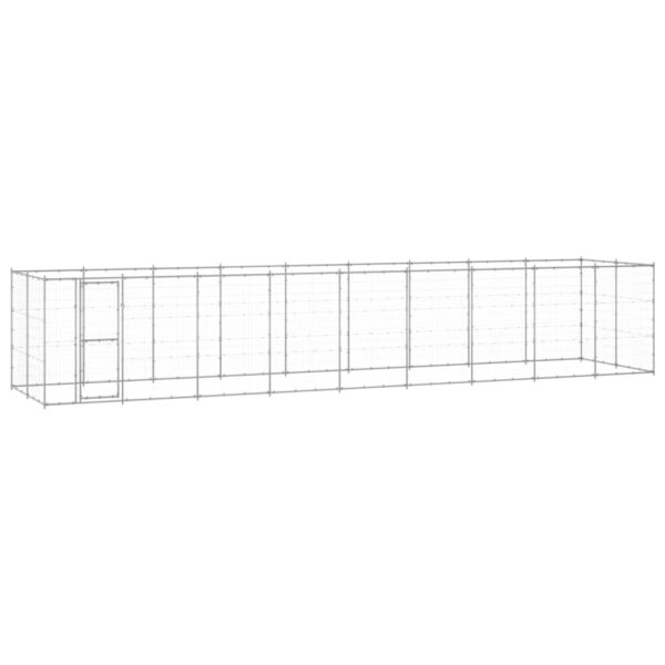 vidaXL Outdoor Dog Kennel Galvanized Steel 234.4 ftÂ²