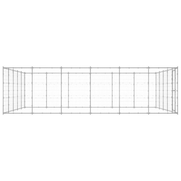 vidaXL Outdoor Dog Kennel Galvanized Steel 390.7 ftÂ² - Image 3