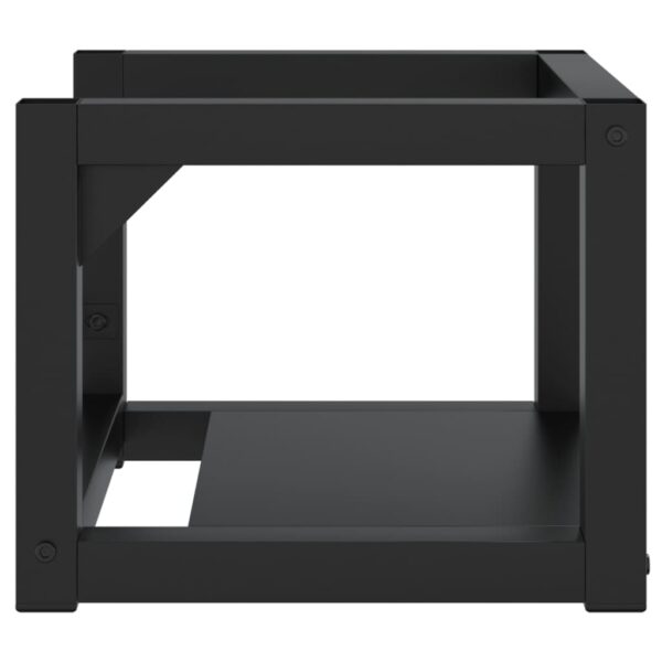 vidaXL Wall-mounted Bathroom Washbasin Frame Black 15.7" x 15" x 12.2" Iron - Image 4