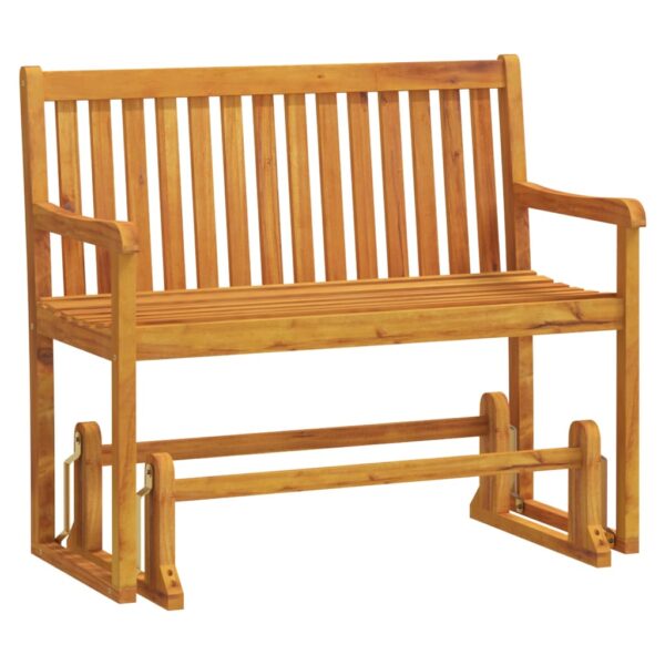 vidaXL Patio Swing Bench 43.3" Solid Acacia Wood - Image 2