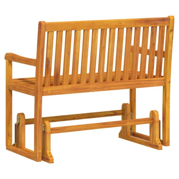 vidaXL Patio Swing Bench 43.3" Solid Acacia Wood - Image 5