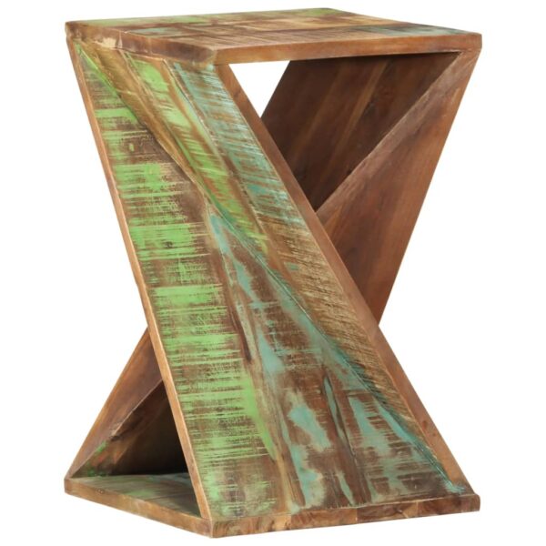 vidaXL Side Table 13.8"x13.8"x21.7" Solid Wood Reclaimed - Image 11