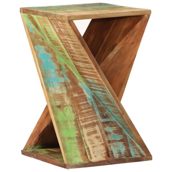 vidaXL Side Table 13.8"x13.8"x21.7" Solid Wood Reclaimed - Image 12