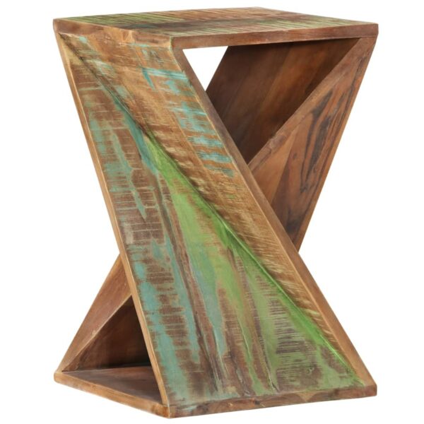 vidaXL Side Table 13.8"x13.8"x21.7" Solid Wood Reclaimed - Image 10