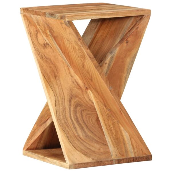 vidaXL Side Table 13.8"x13.8"x21.7" Solid Wood Acacia