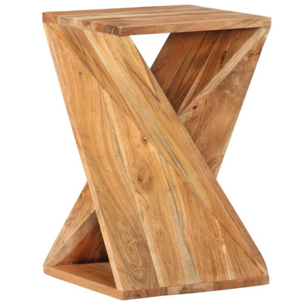 vidaXL Side Table 13.8"x13.8"x21.7" Solid Wood Acacia - Image 11